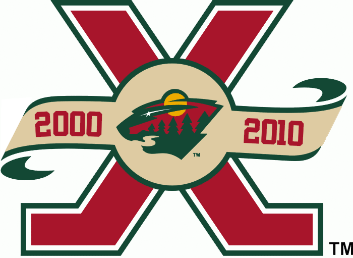 Minnesota Wild 2010 Anniversary Logo iron on heat transfer